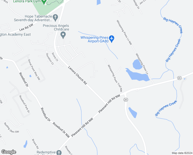 map of restaurants, bars, coffee shops, grocery stores, and more near 2979 Meadow Point Drive in Snellville