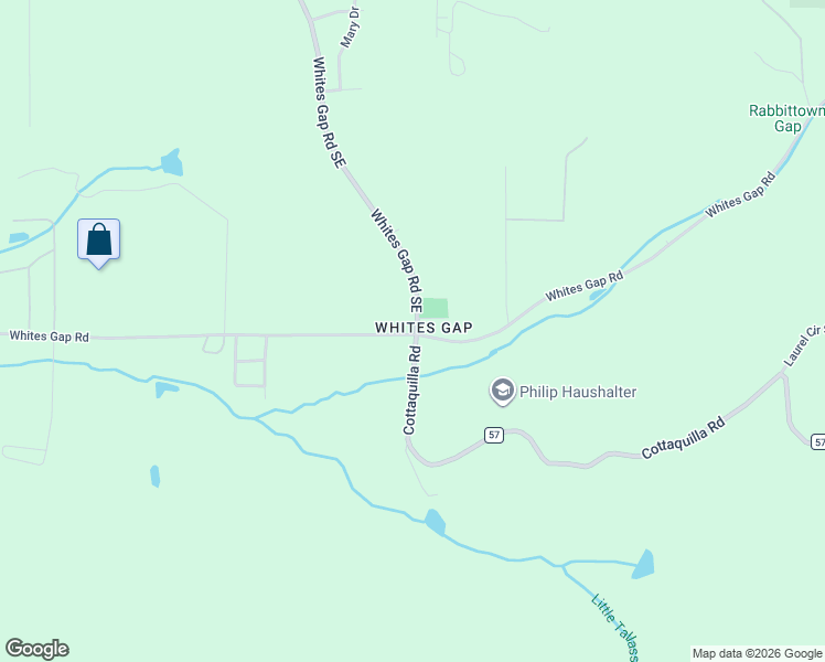 map of restaurants, bars, coffee shops, grocery stores, and more near 2315 Whites Gap Road Southeast in Jacksonville