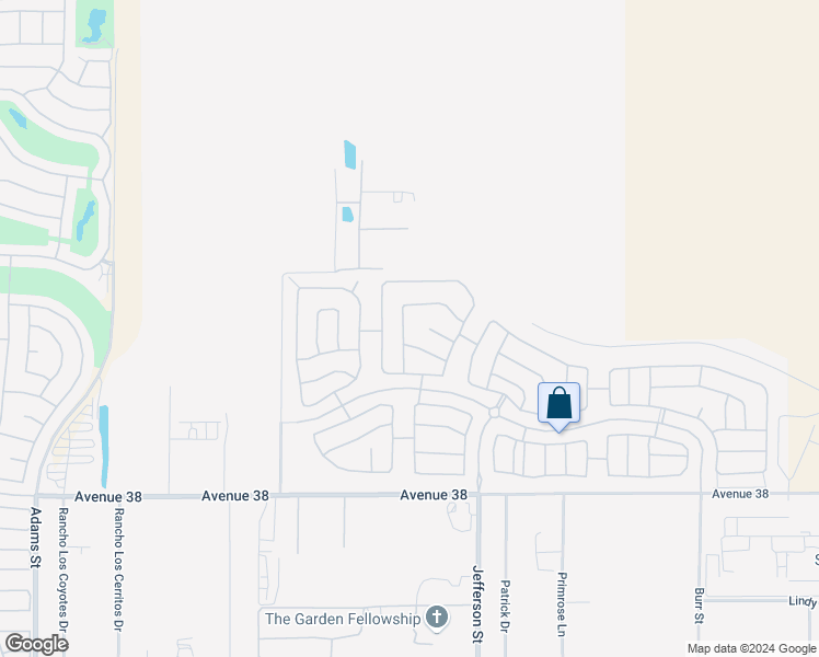 map of restaurants, bars, coffee shops, grocery stores, and more near 37264 Bosley Street in Indio