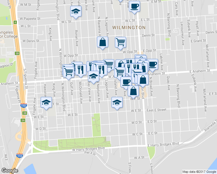 map of restaurants, bars, coffee shops, grocery stores, and more near 704 North Lagoon Avenue in Los Angeles