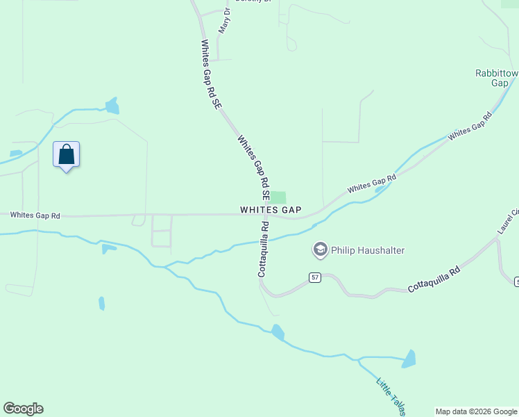 map of restaurants, bars, coffee shops, grocery stores, and more near 2315 Whites Gap Road Southeast in Jacksonville