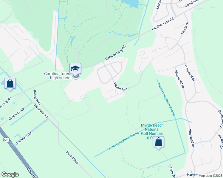 map of restaurants, bars, coffee shops, grocery stores, and more near 5030 Belleglen Court in Myrtle Beach