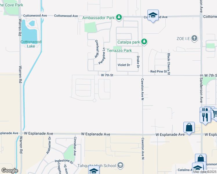 map of restaurants, bars, coffee shops, grocery stores, and more near 776 Longhorn Drive in San Jacinto
