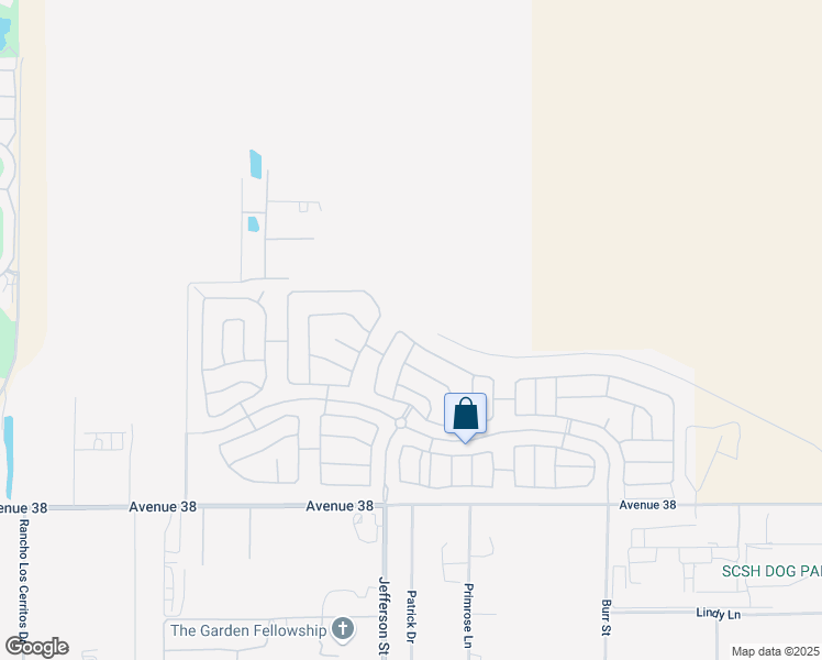 map of restaurants, bars, coffee shops, grocery stores, and more near 80052 Montgomery Drive in Indio