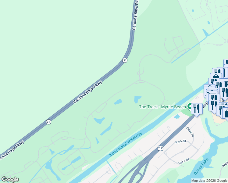 map of restaurants, bars, coffee shops, grocery stores, and more near 9237 Bellasera Circle in Myrtle Beach