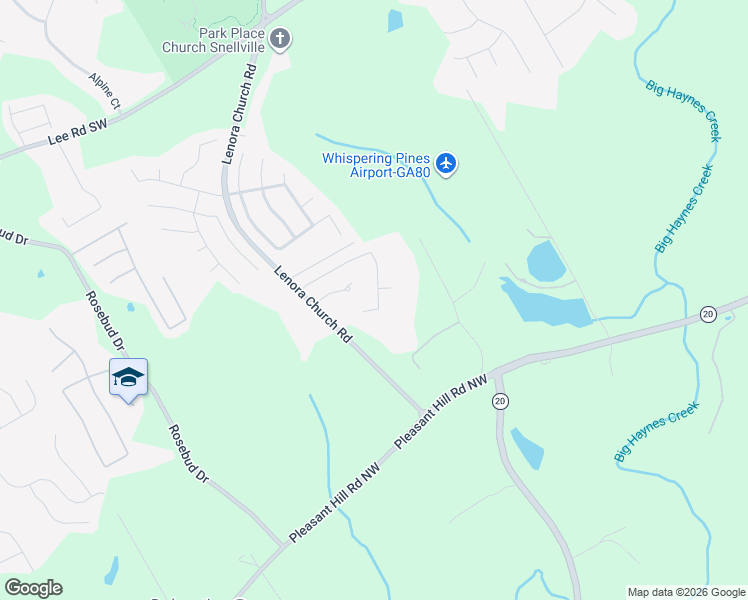 map of restaurants, bars, coffee shops, grocery stores, and more near 3058 Meadow Point Drive in Snellville