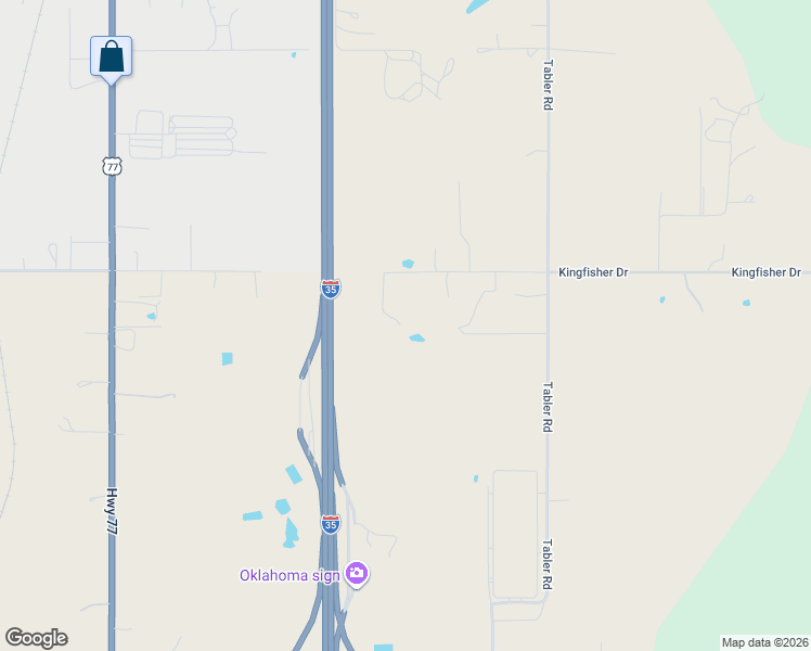 map of restaurants, bars, coffee shops, grocery stores, and more near 11261 Kingfisher Drive in Thackerville