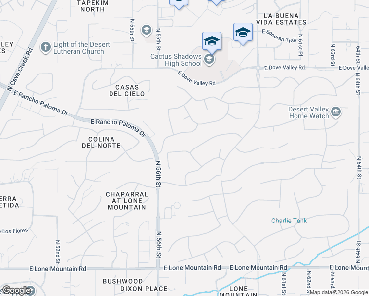 map of restaurants, bars, coffee shops, grocery stores, and more near 5705 East Sleepy Ranch Road in Cave Creek