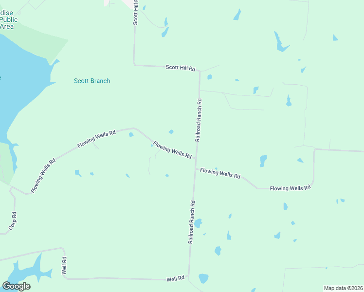 map of restaurants, bars, coffee shops, grocery stores, and more near 1893 Flowing Wells Road in Pottsboro