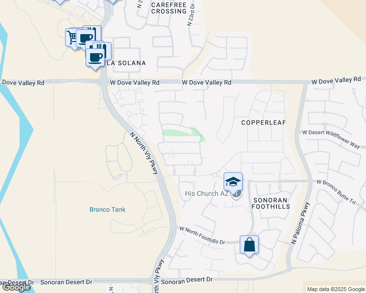 map of restaurants, bars, coffee shops, grocery stores, and more near 2359 West Jake Haven in Phoenix