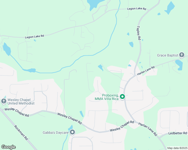 map of restaurants, bars, coffee shops, grocery stores, and more near 505 Alta Court in Villa Rica