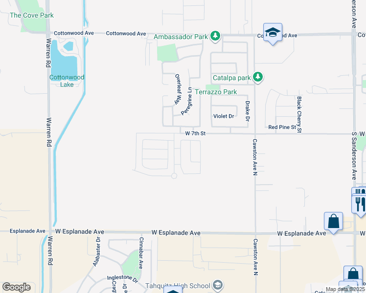map of restaurants, bars, coffee shops, grocery stores, and more near 737 Highlands Drive in San Jacinto
