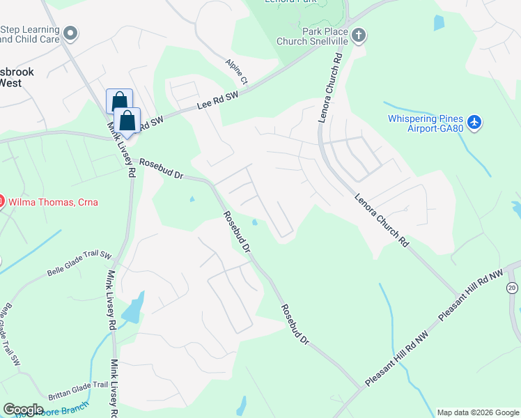 map of restaurants, bars, coffee shops, grocery stores, and more near 4759 Duval Point Way Southwest in Snellville
