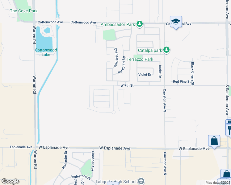 map of restaurants, bars, coffee shops, grocery stores, and more near 738 Highlands Drive in San Jacinto