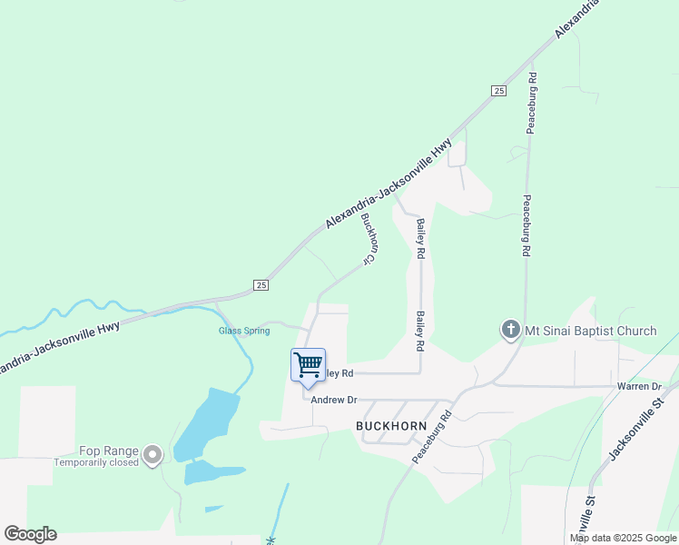 map of restaurants, bars, coffee shops, grocery stores, and more near 4726 County Road 25 in Jacksonville