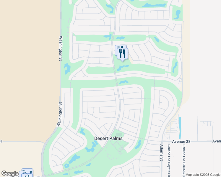 map of restaurants, bars, coffee shops, grocery stores, and more near 78420 Willowrich Drive in Palm Desert