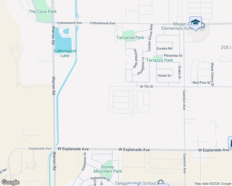 map of restaurants, bars, coffee shops, grocery stores, and more near 3334 Larson Lane in San Jacinto