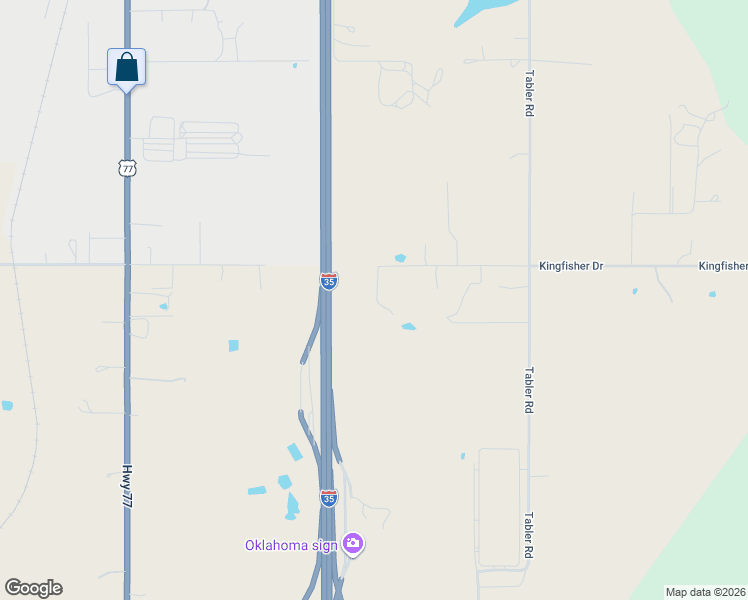map of restaurants, bars, coffee shops, grocery stores, and more near 11261 Kingfisher Drive in Thackerville
