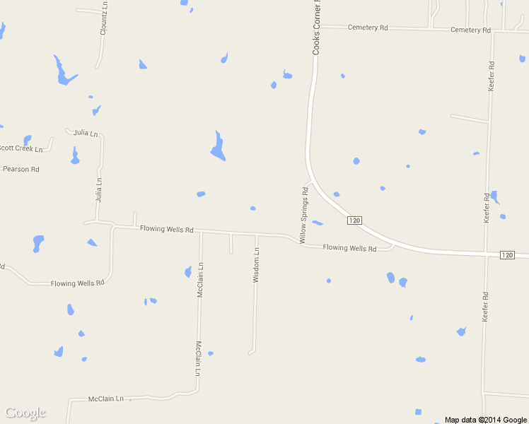 map of restaurants, bars, coffee shops, grocery stores, and more near 499 Flowing Wells Road in Pottsboro