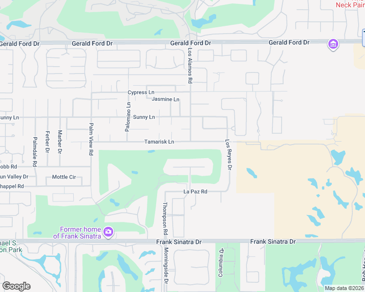 map of restaurants, bars, coffee shops, grocery stores, and more near 70955 Tamarisk Lane in Rancho Mirage