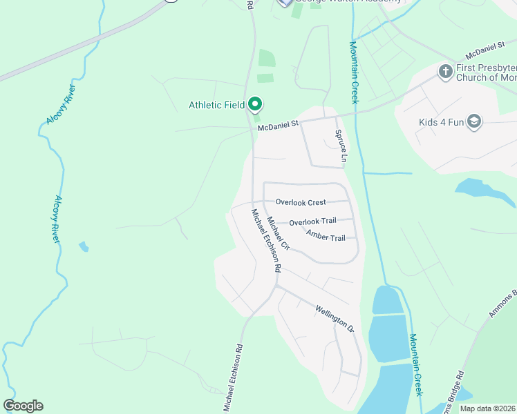 map of restaurants, bars, coffee shops, grocery stores, and more near 501 Michael Circle in Monroe