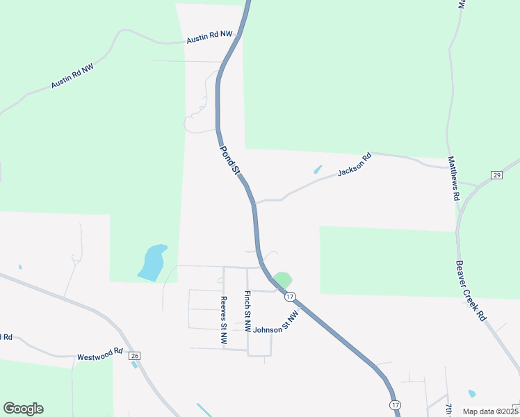 map of restaurants, bars, coffee shops, grocery stores, and more near 401-411 Jackson Road Northeast in Vernon
