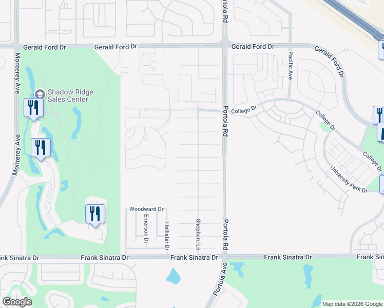 map of restaurants, bars, coffee shops, grocery stores, and more near 74098 Imperial Court East in Palm Desert