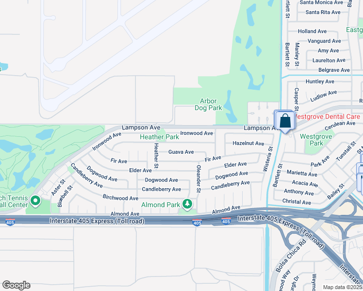 map of restaurants, bars, coffee shops, grocery stores, and more near 4597 Hazelnut Avenue in Seal Beach