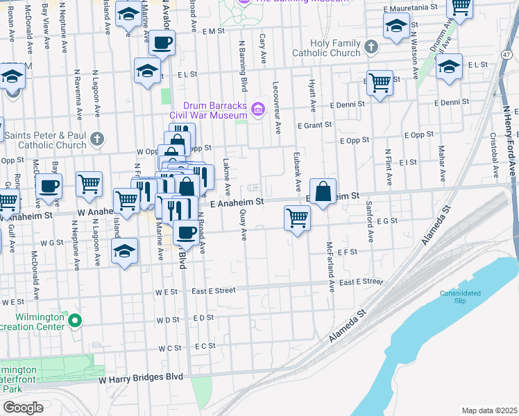 map of restaurants, bars, coffee shops, grocery stores, and more near 1527 Lakme Avenue in Los Angeles