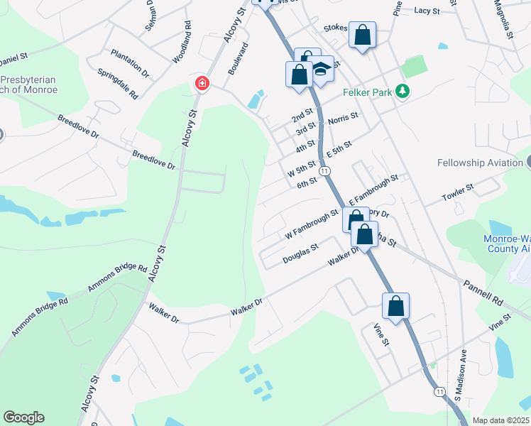map of restaurants, bars, coffee shops, grocery stores, and more near 431 Bridgeport Place in Monroe