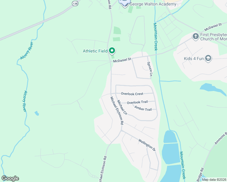 map of restaurants, bars, coffee shops, grocery stores, and more near 501 Michael Circle in Monroe