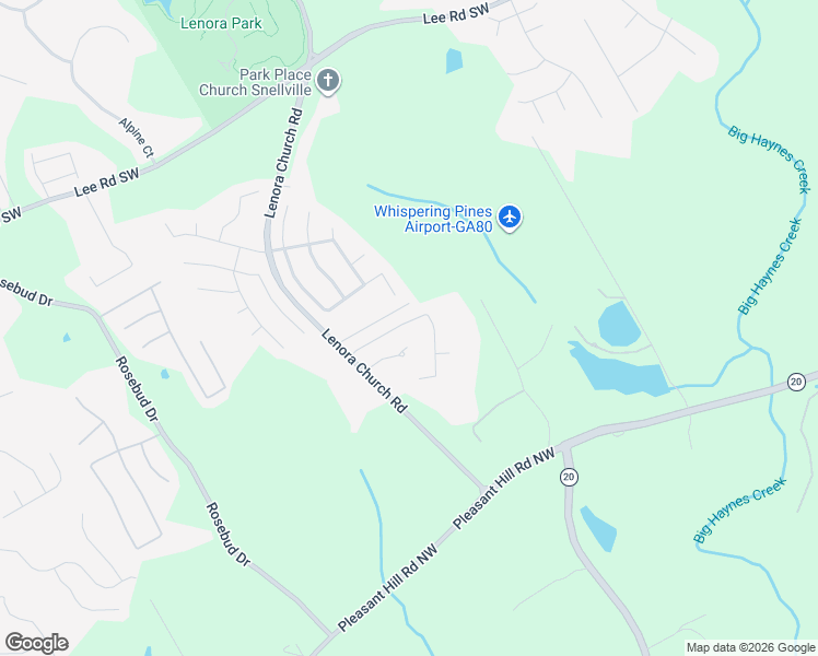 map of restaurants, bars, coffee shops, grocery stores, and more near 3198 Meadow Point Drive in Snellville