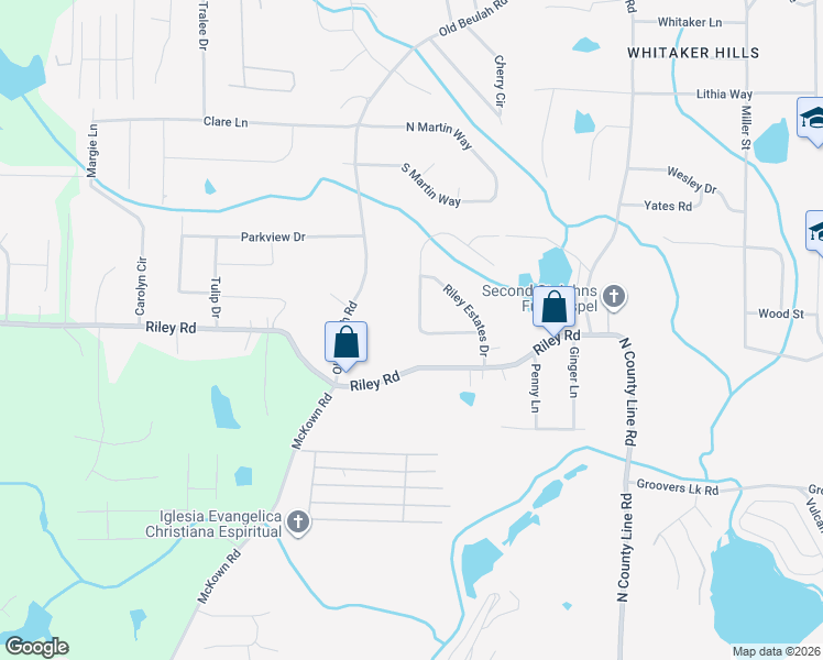 map of restaurants, bars, coffee shops, grocery stores, and more near 3107 Bellingham Way in Lithia Springs