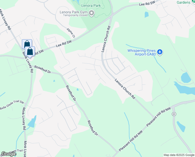 map of restaurants, bars, coffee shops, grocery stores, and more near 3313 Decade Way Southwest in Snellville