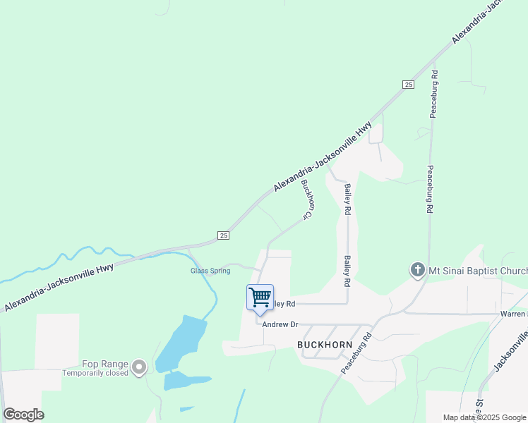 map of restaurants, bars, coffee shops, grocery stores, and more near 4726 County Road 25 in Jacksonville