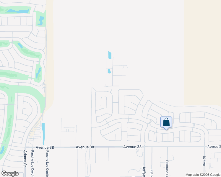 map of restaurants, bars, coffee shops, grocery stores, and more near 37055 Southham Court in Indio