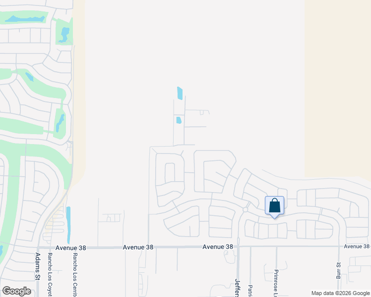 map of restaurants, bars, coffee shops, grocery stores, and more near 37052 Southham Court in Indio