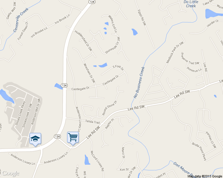 map of restaurants, bars, coffee shops, grocery stores, and more near 4196 Castle Gate Court in Snellville