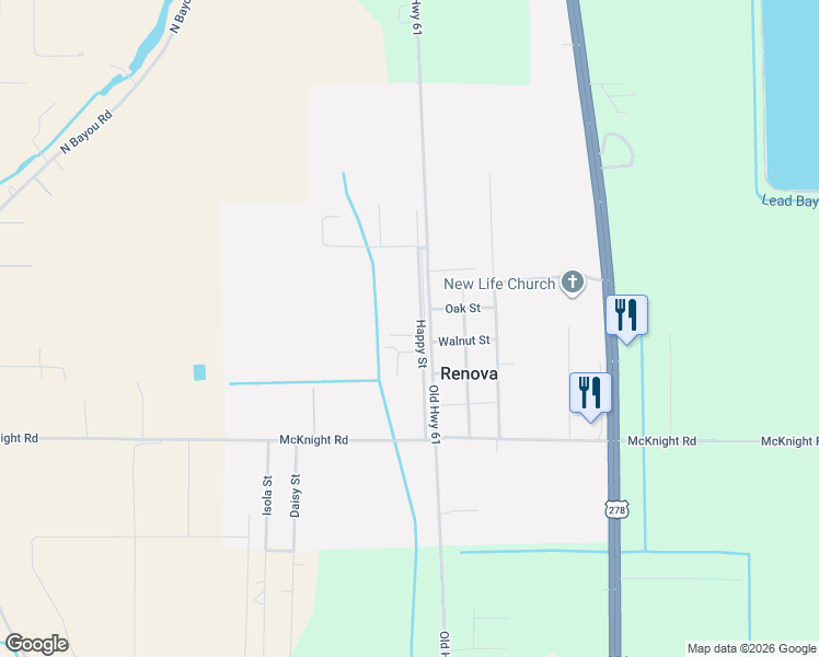 map of restaurants, bars, coffee shops, grocery stores, and more near 47 Happy Street in Cleveland