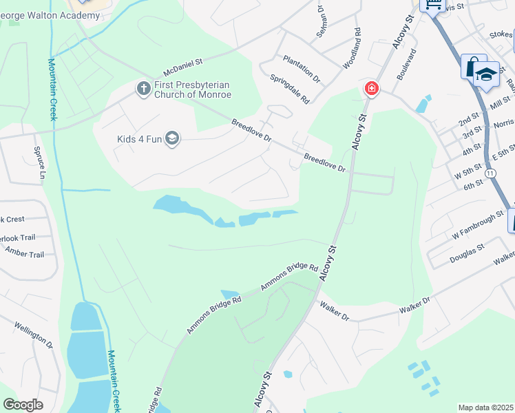 map of restaurants, bars, coffee shops, grocery stores, and more near 763 Fleeting Way in Monroe