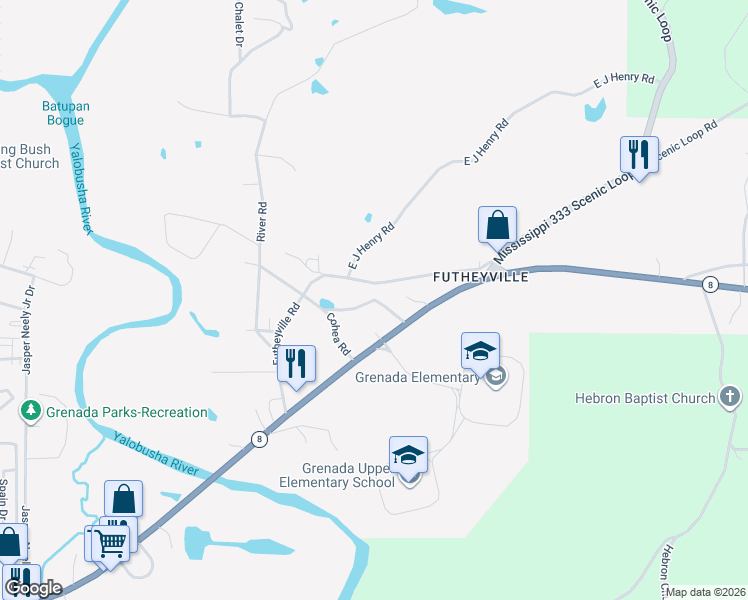 map of restaurants, bars, coffee shops, grocery stores, and more near 139 Middle Road in Grenada