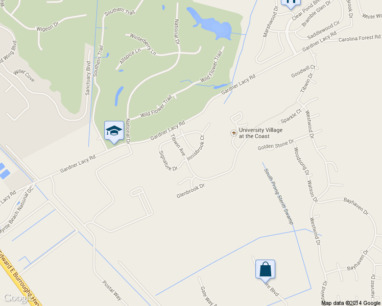 map of restaurants, bars, coffee shops, grocery stores, and more near 537 Highway 905 in Conway