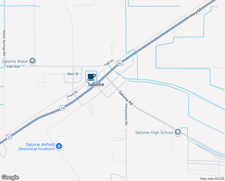 map of restaurants, bars, coffee shops, grocery stores, and more near 38253-38299 Apache Street in Salome
