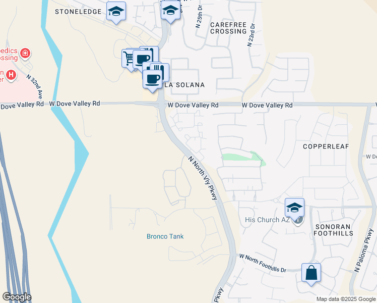 map of restaurants, bars, coffee shops, grocery stores, and more near in Phoenix