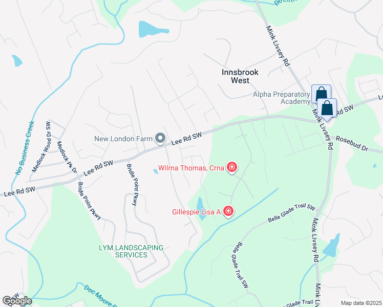 map of restaurants, bars, coffee shops, grocery stores, and more near 3877 Valley Bluff Lane in Snellville