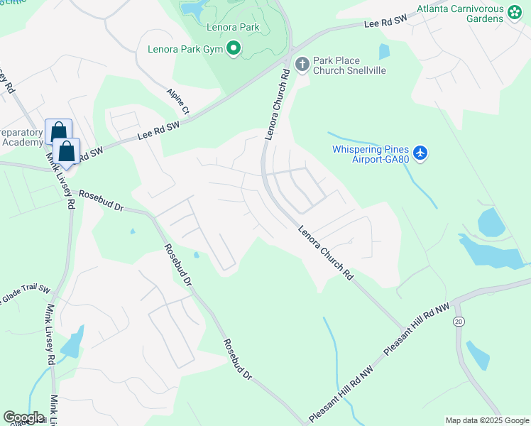 map of restaurants, bars, coffee shops, grocery stores, and more near 4719 Score Court in Snellville