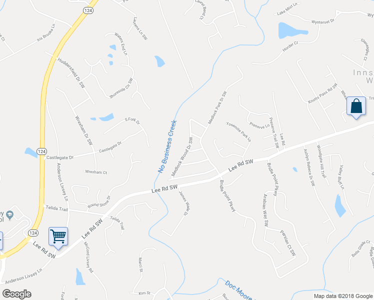 map of restaurants, bars, coffee shops, grocery stores, and more near 4885 Medlock Grove Drive in Snellville