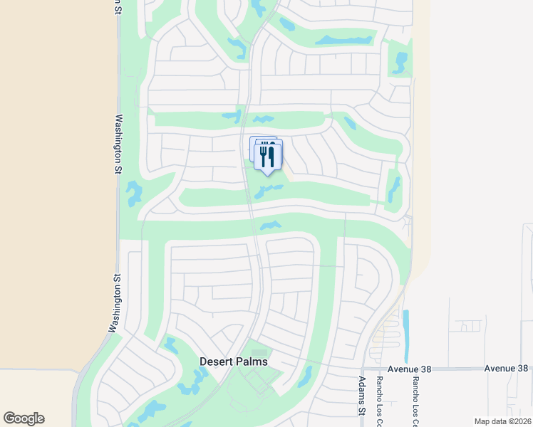 map of restaurants, bars, coffee shops, grocery stores, and more near 34450 Gateway Drive in Palm Desert