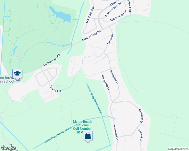 map of restaurants, bars, coffee shops, grocery stores, and more near 8428 Golden Stone Drive in Myrtle Beach