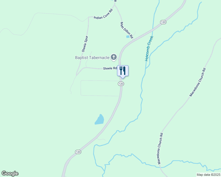 map of restaurants, bars, coffee shops, grocery stores, and more near 375 Misty Circle in Tallapoosa